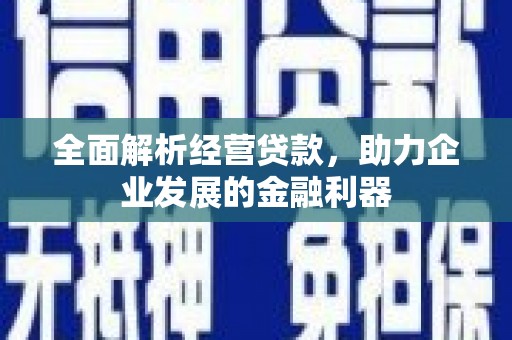泾县全面解析经营贷款，助力企业发展的金融利器