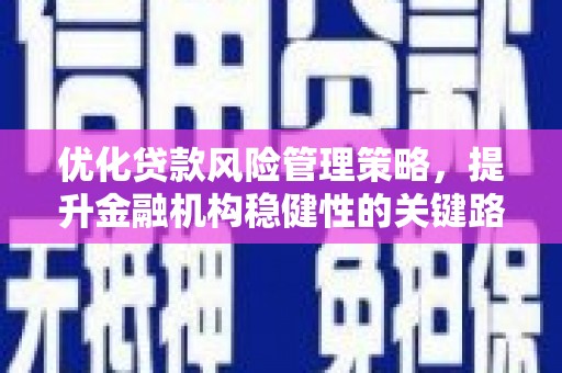 泾县优化贷款风险管理策略，提升金融机构稳健性的关键路径