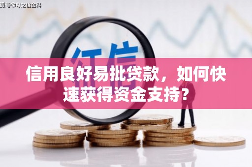 泾县信用良好易批贷款，如何快速获得资金支持？