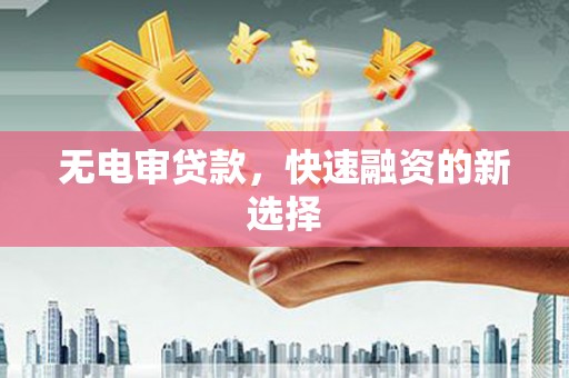 泾县无电审贷款，快速融资的新选择