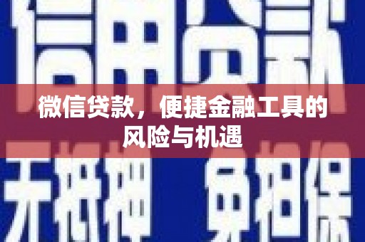 泾县微信贷款，便捷金融工具的风险与机遇