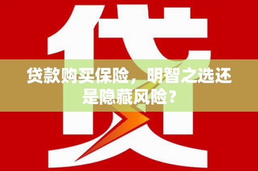 泾县贷款购买保险，明智之选还是隐藏风险？