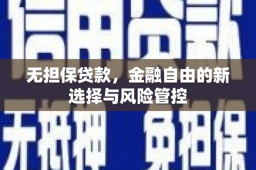 泾县无担保贷款，金融自由的新选择与风险管控