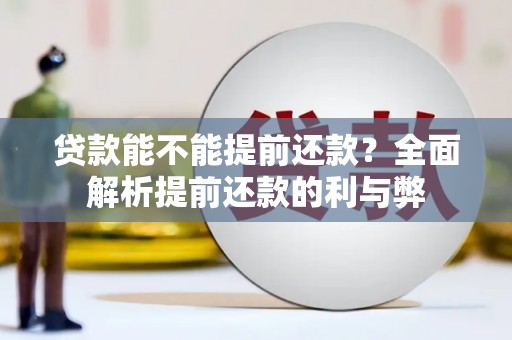 泾县贷款能不能提前还款？全面解析提前还款的利与弊
