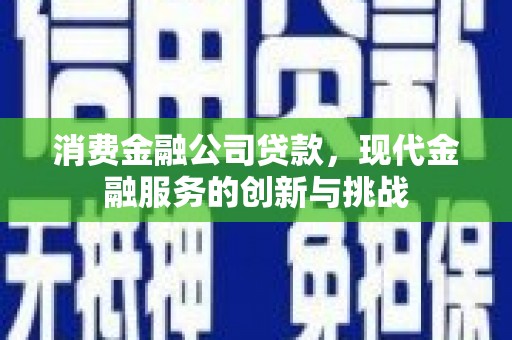 泾县消费金融公司贷款，现代金融服务的创新与挑战
