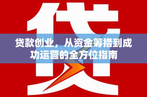 泾县贷款创业，从资金筹措到成功运营的全方位指南
