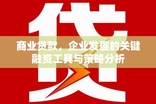泾县商业贷款，企业发展的关键融资工具与策略分析