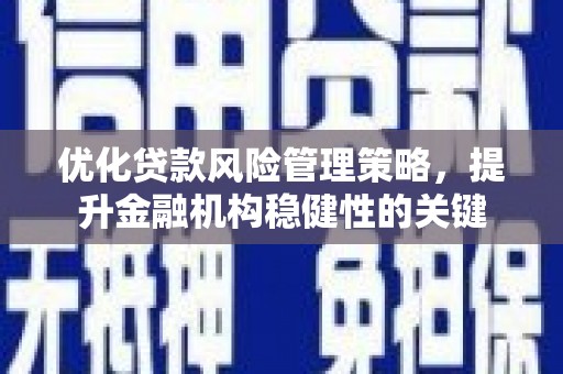 泾县优化贷款风险管理策略，提升金融机构稳健性的关键