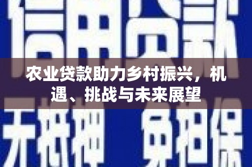 泾县农业贷款助力乡村振兴，机遇、挑战与未来展望