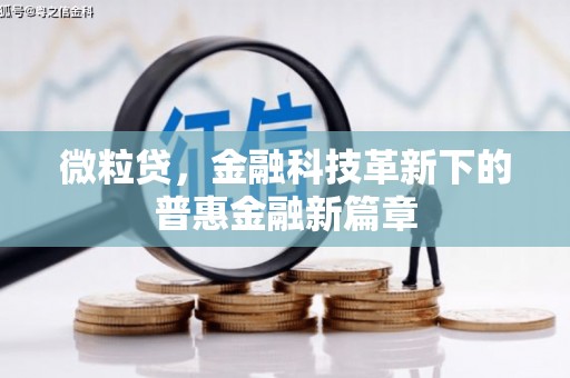 泾县微粒贷，金融科技革新下的普惠金融新篇章