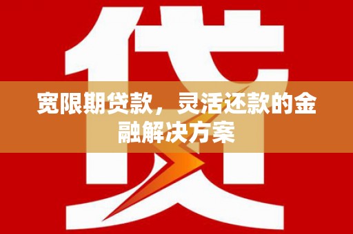 泾县宽限期贷款，灵活还款的金融解决方案