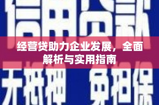 泾县经营贷助力企业发展，全面解析与实用指南