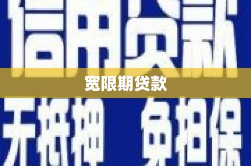 泾县宽限期贷款