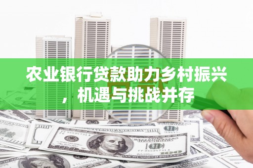 泾县农业银行贷款助力乡村振兴，机遇与挑战并存