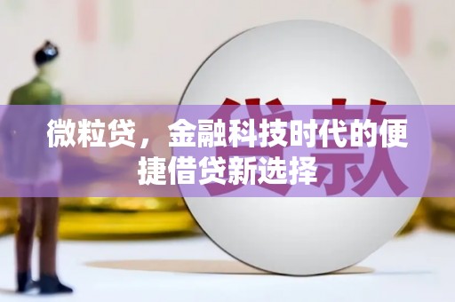 泾县微粒贷，金融科技时代的便捷借贷新选择
