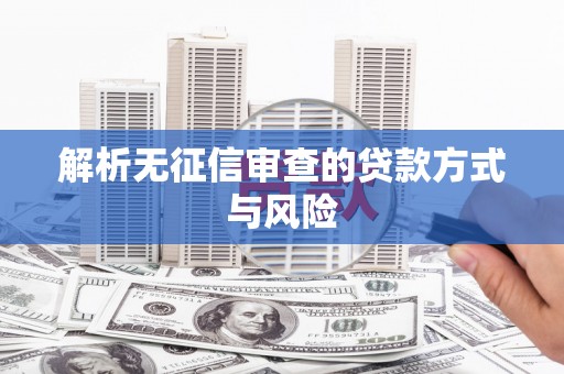 泾县解析无征信审查的贷款方式与风险
